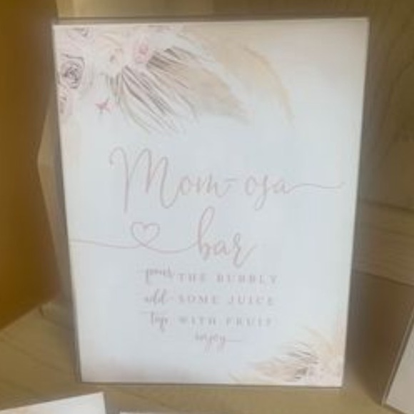 Baby Shower Games, Signs; Boho Pampas Theme - Picture 5 of 6